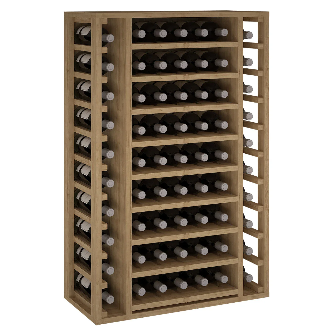 Botellero de madera de pino para 65 botellas Godello EX2540