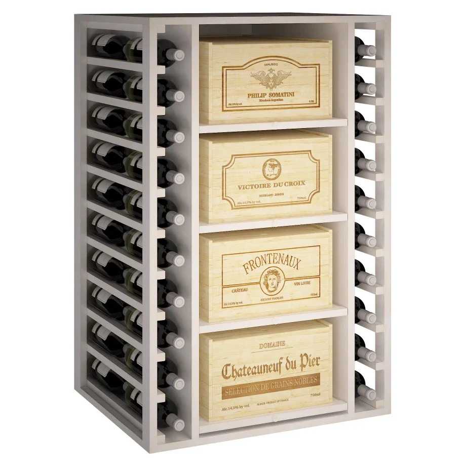 Botellero de madera de pino para 88 botellas Godello EW2546