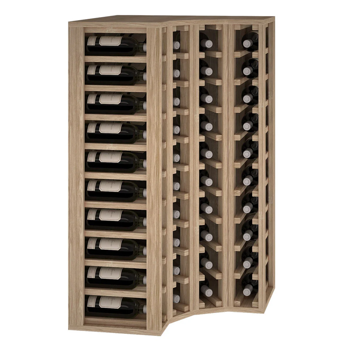 Botellero de madera de roble para rincón para 40 botellas Godello ER2030 - Image 3