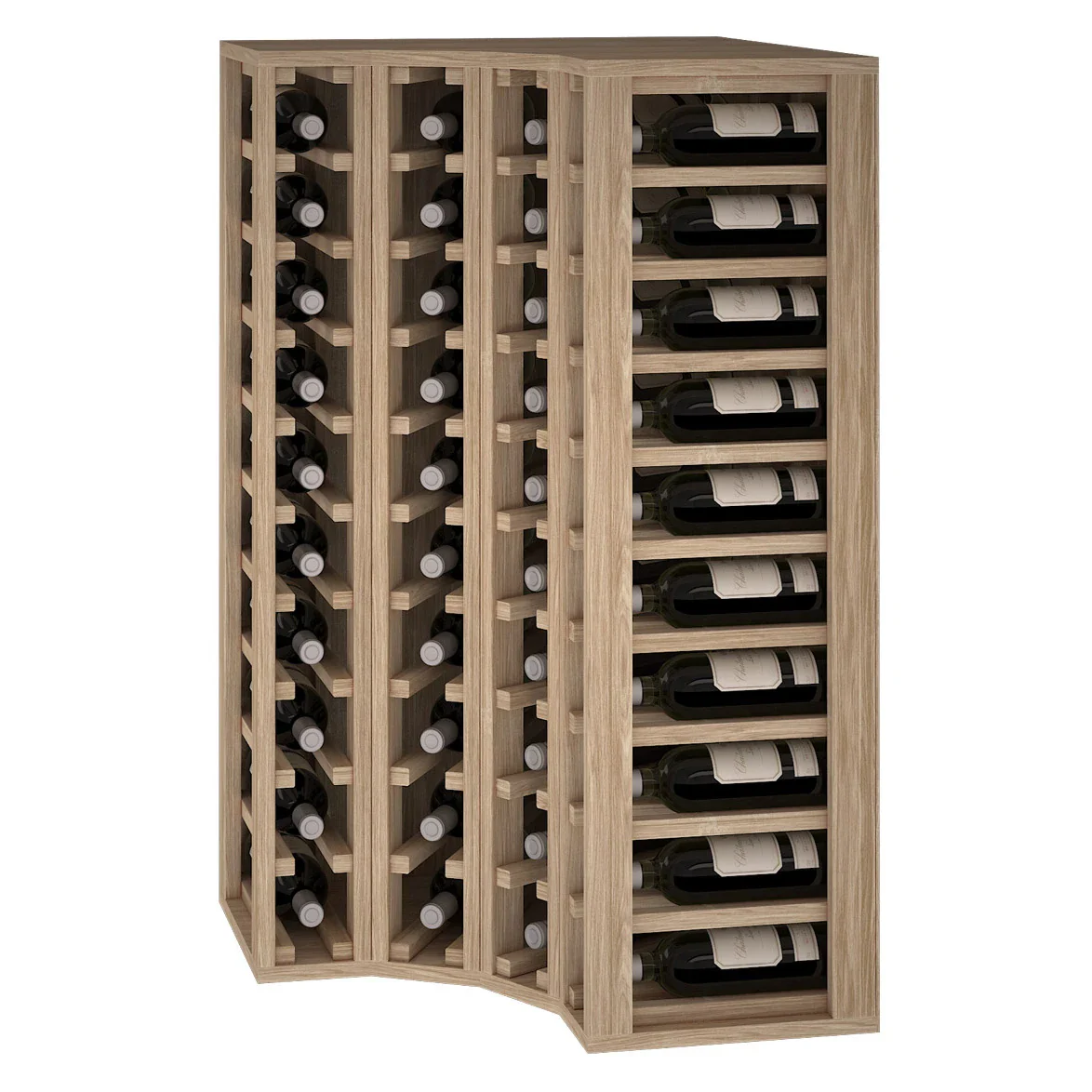 Botellero de madera de roble para rincón para 40 botellas Godello ER2030 - Image 4