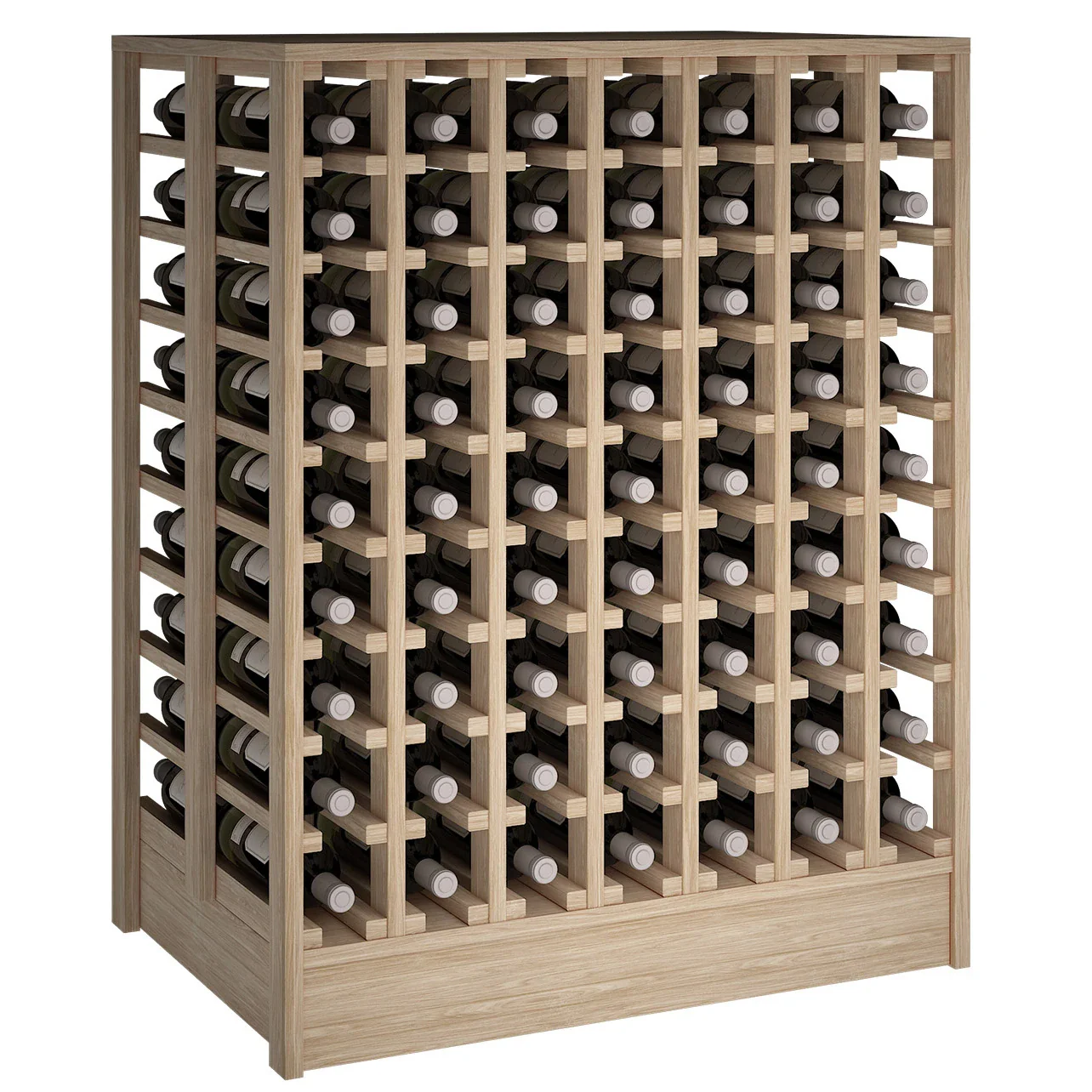 Botellero de madera de pino para 126 botellas Godello EX2067