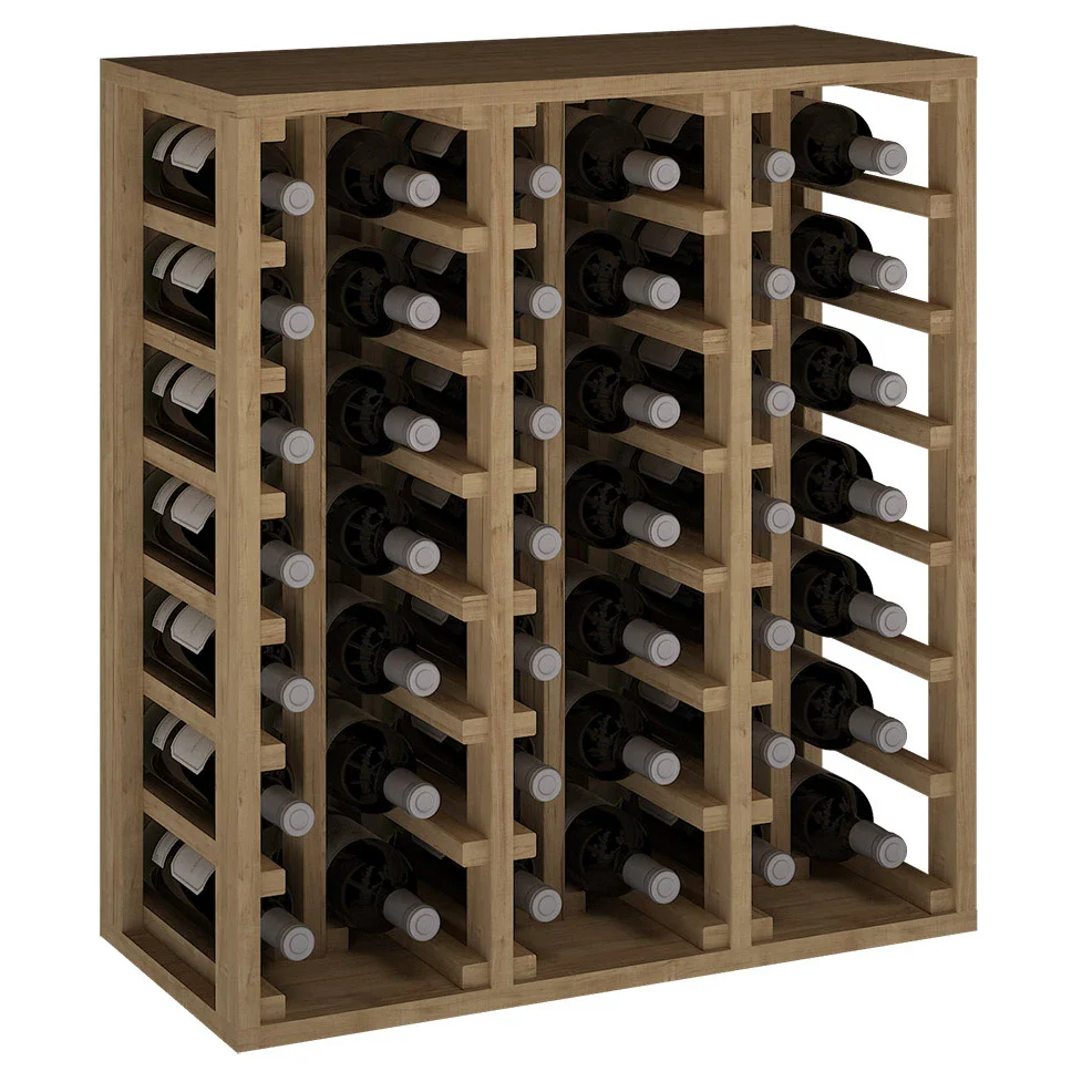 Botellero de madera de pino para 42 botellas Godello EX2061