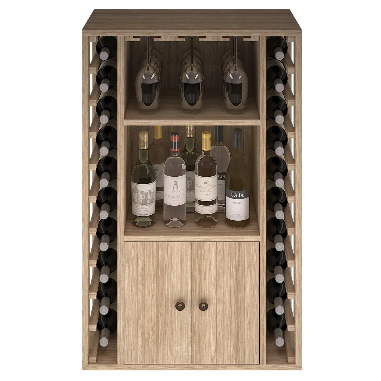 Botellero de madera de roble para 20 botellas Godello ER2521 - Image 4