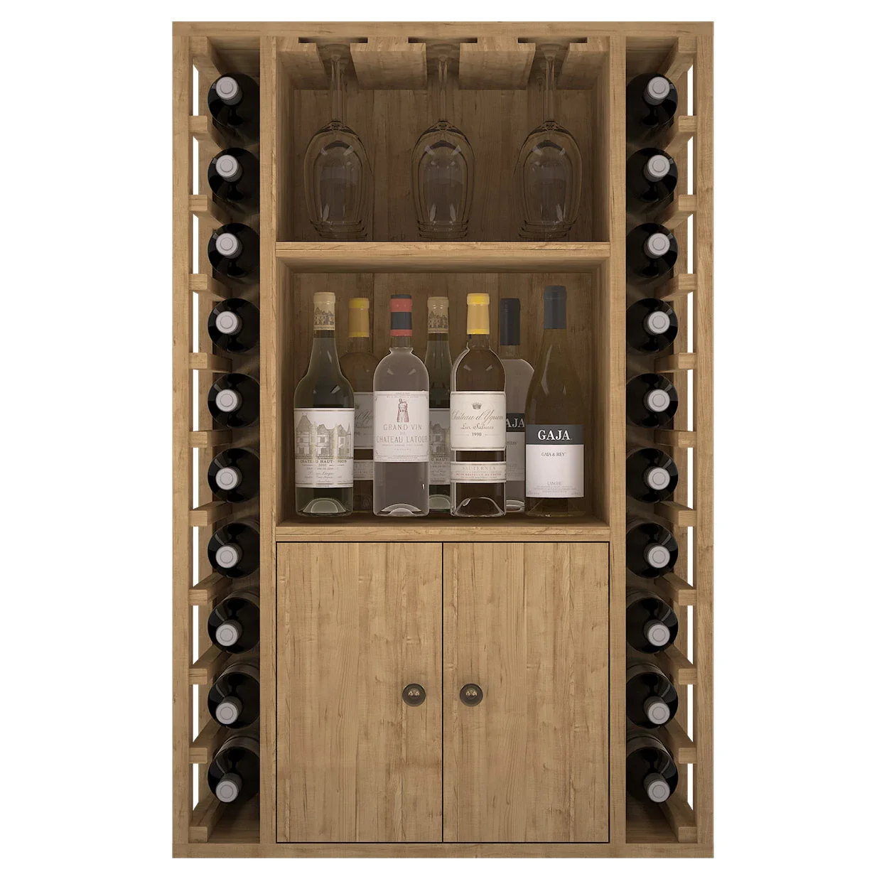 Botellero de madera de pino para 20 botellas Godello EX2521 - Image 2
