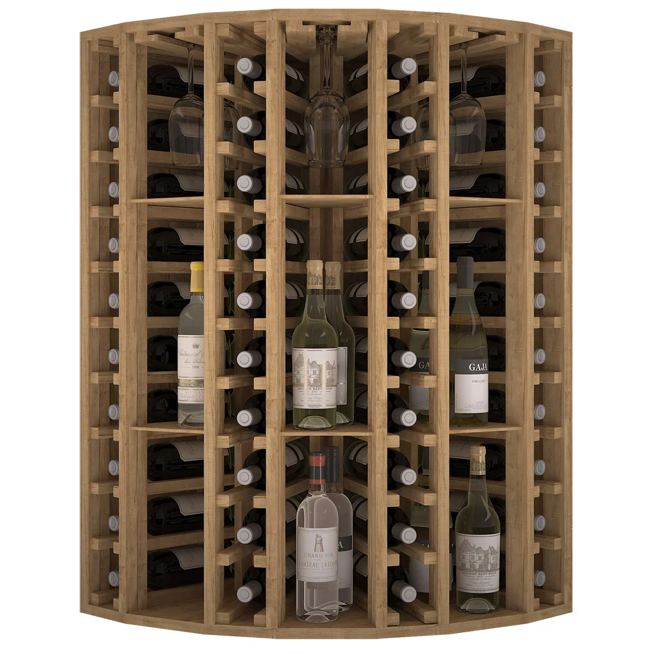 Botellero de madera de pino para rincón para 40 botellas Godello EX2035 - Image 2