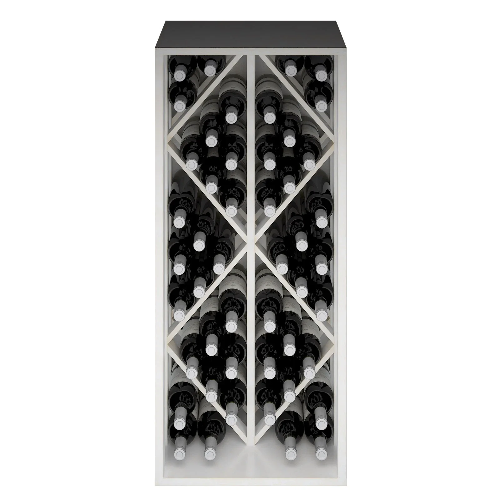 Botellero de madera de pino con rombos para 48 botellas Godello EW2532 - Image 3