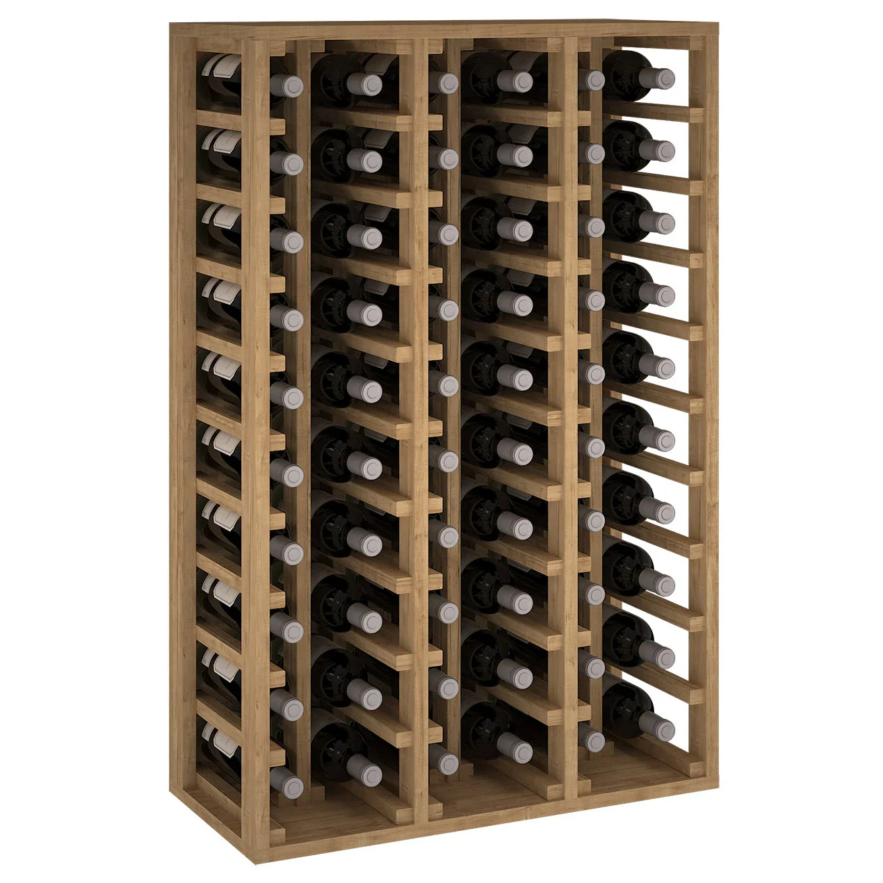 Botellero de madera de pino para 60 botellas Godello EX2060