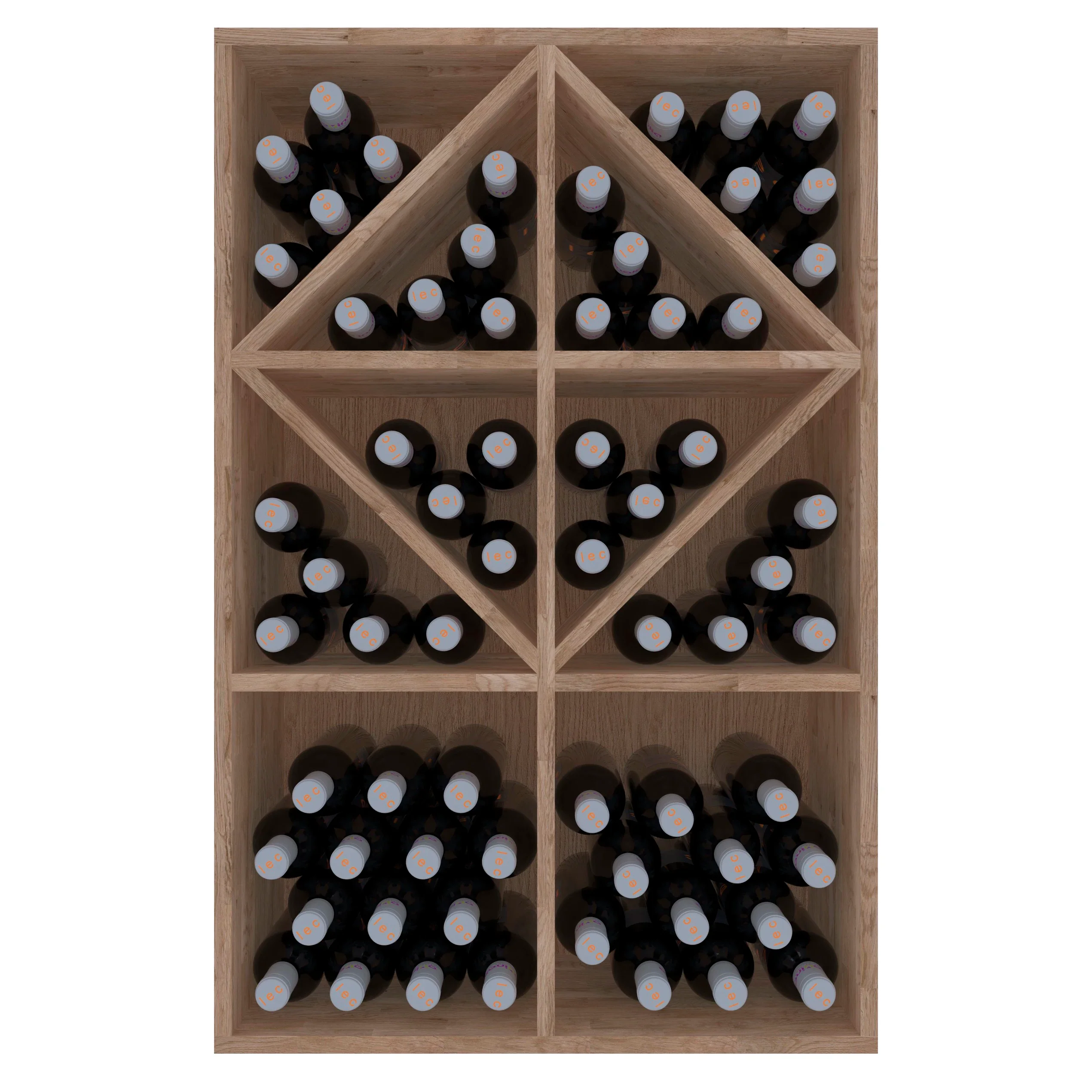 Botellero de madera de pino para 70 botellas Godello EX2534 - Image 2