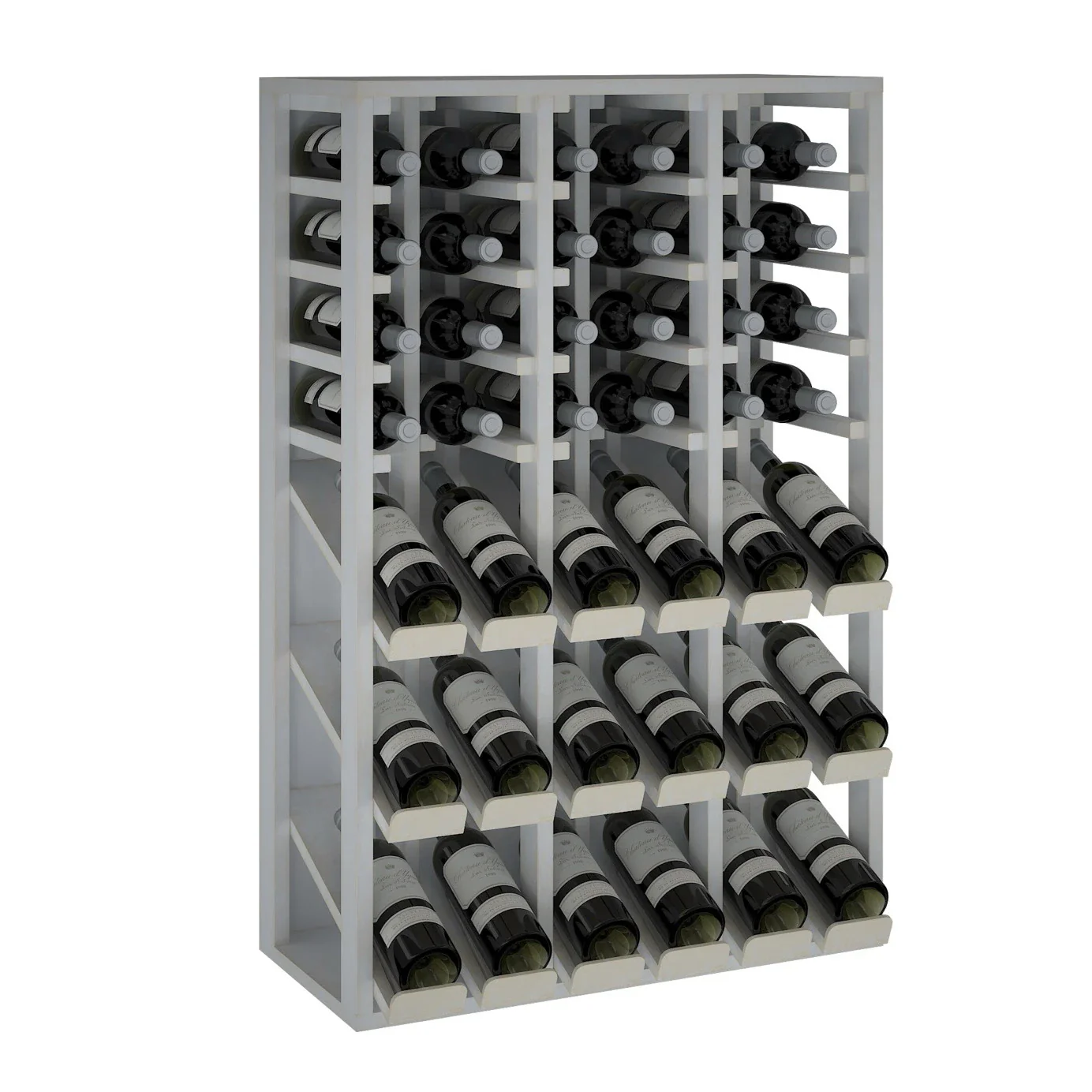 Botellero de madera de pino para 36 botellas Godello EW2091