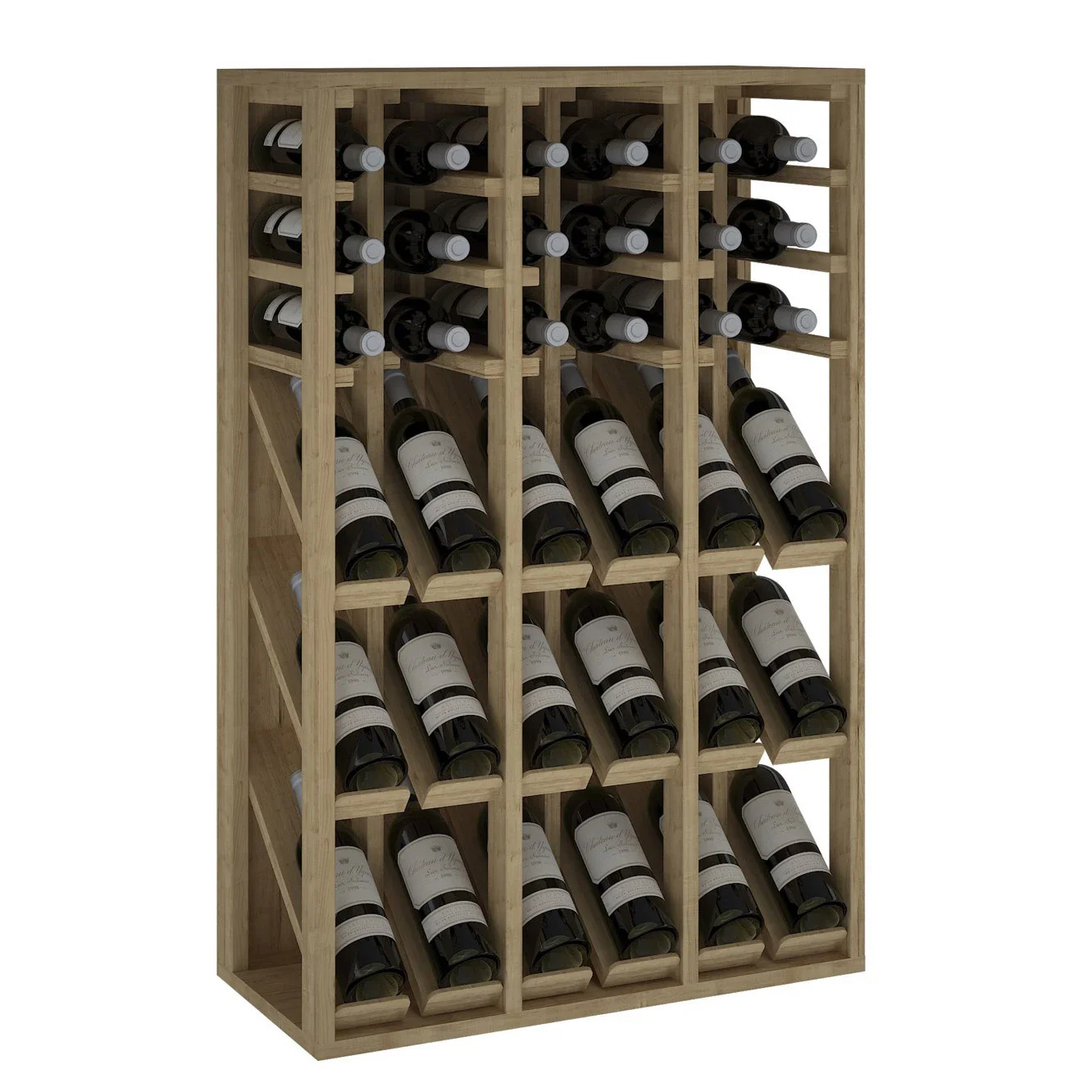 Botellero de madera de pino para 36 botellas Godello EX2091
