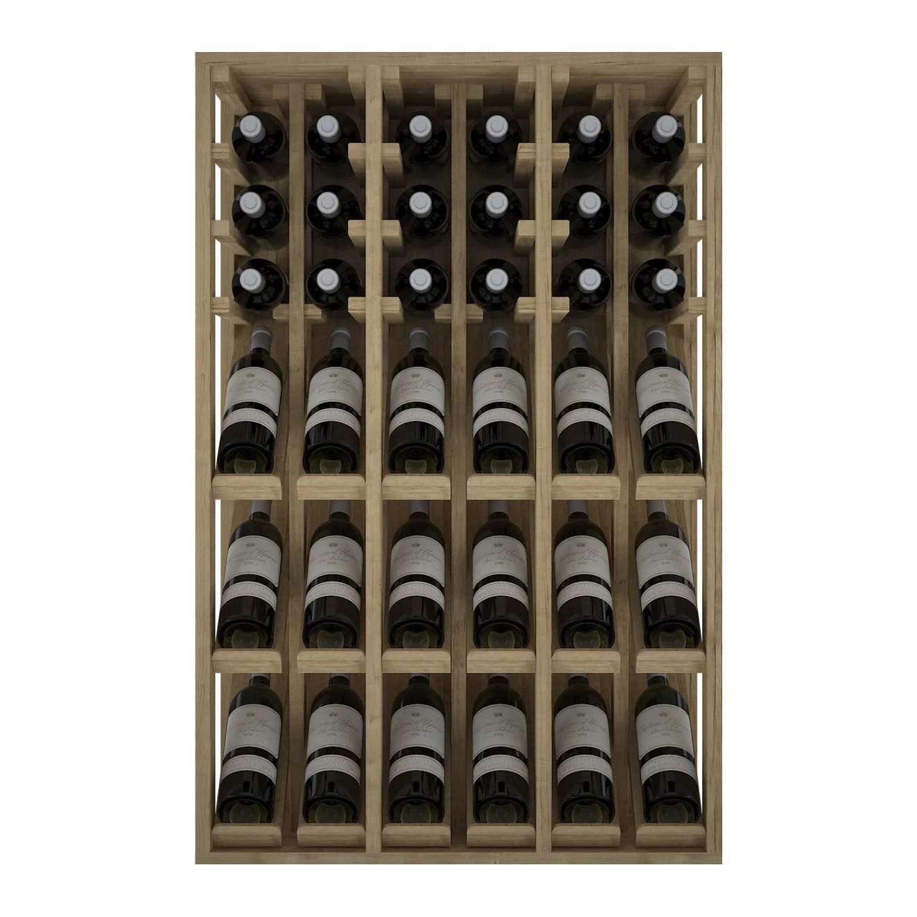 Botellero de madera de pino para 36 botellas Godello EX2091 - Image 2