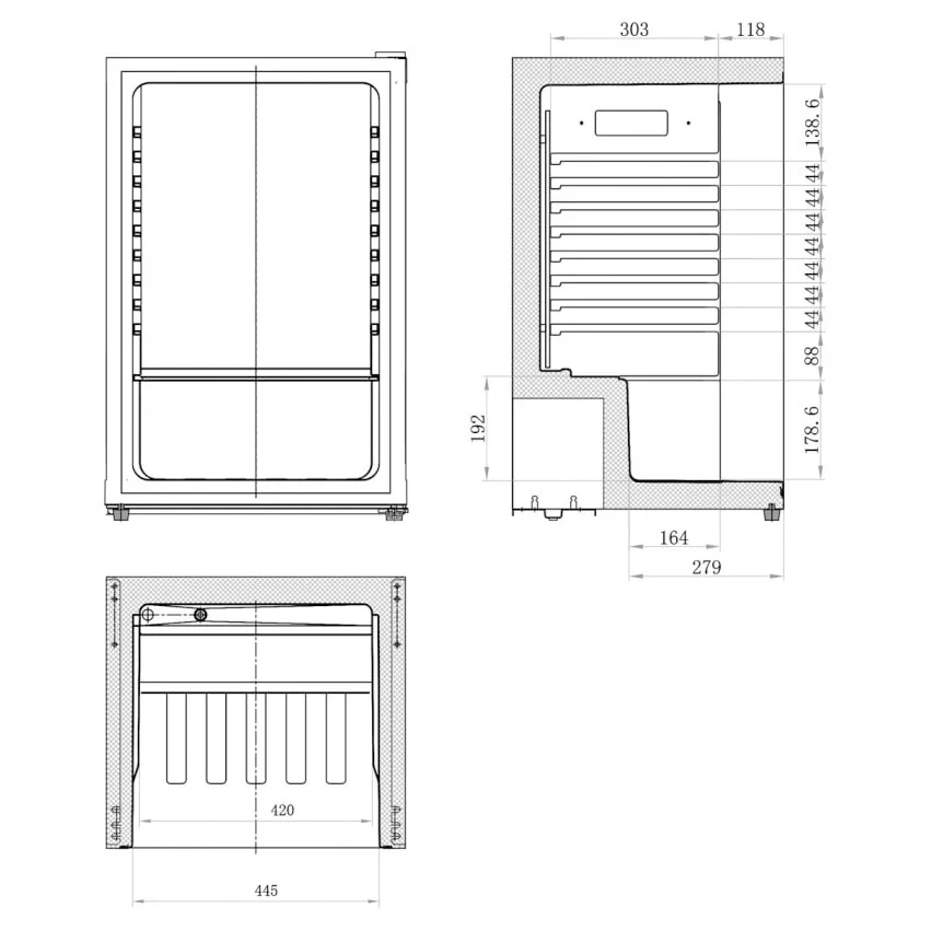 Refrigerador de bebidas Cavin Polar Collection 115 L White - Image 4