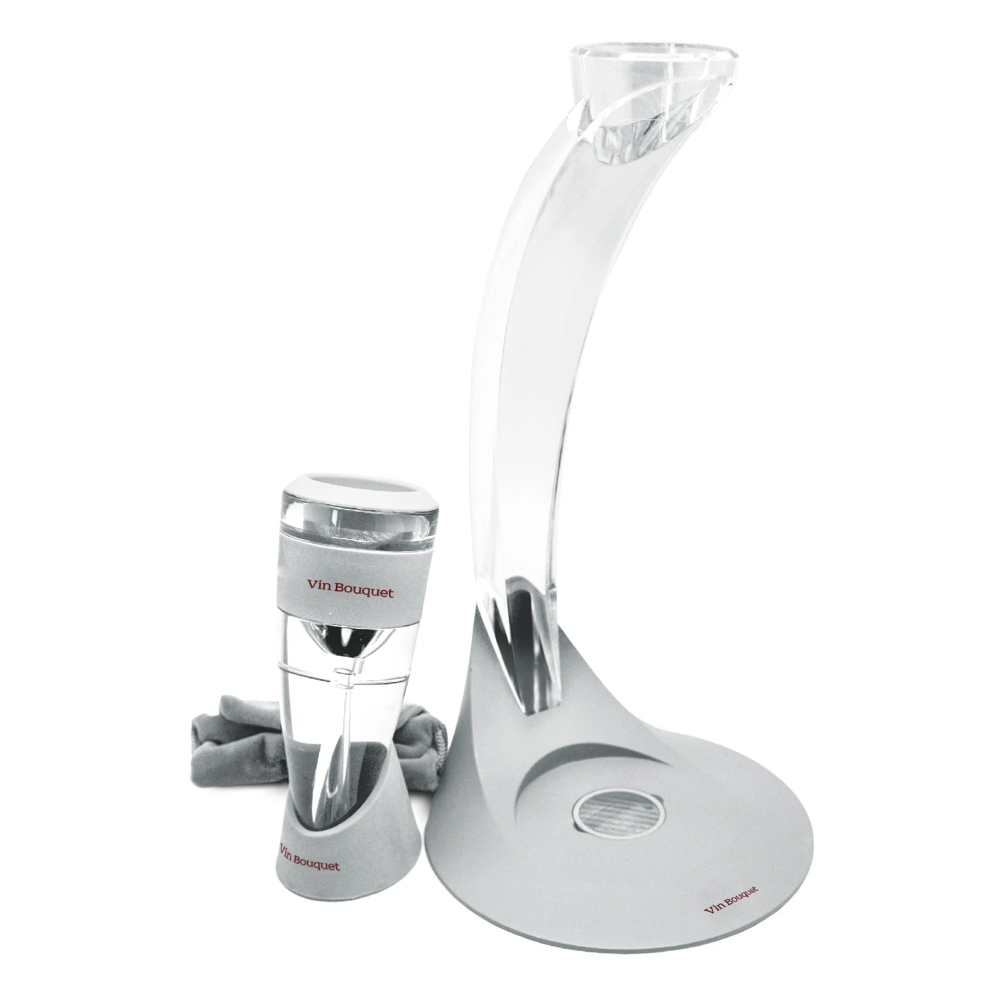 Set aireador de vino con peana