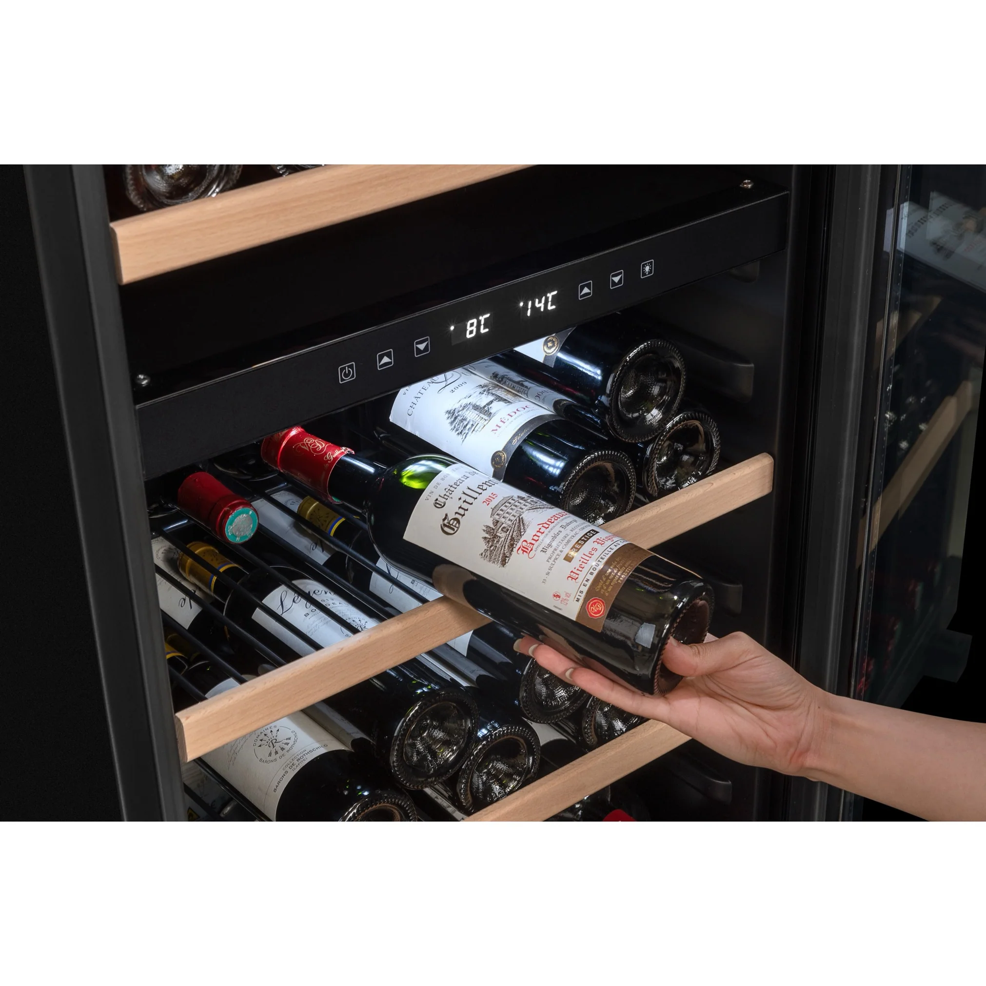 Vinoteca 102 botellas La Sommelière LS102DZ BLACK doble zona - Image 5