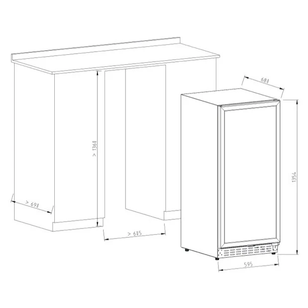 Vinoteca 116 botellas Vinobox V110 GC 1T Black - Image 8