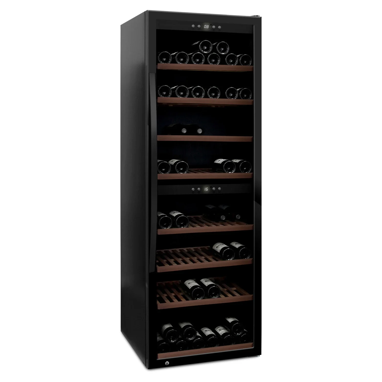 Vinoteca 180 botellas mQuvée WineExpert 180 doble zona Fullglass Black