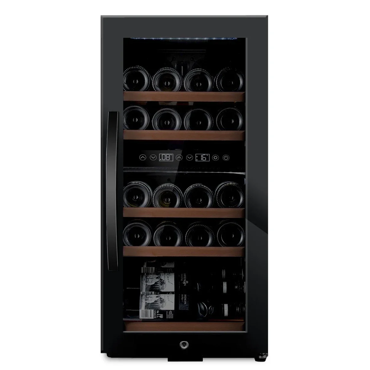 Vinoteca 24 botellas mQuvée WineExpert 24 doble zona Fullglass Black