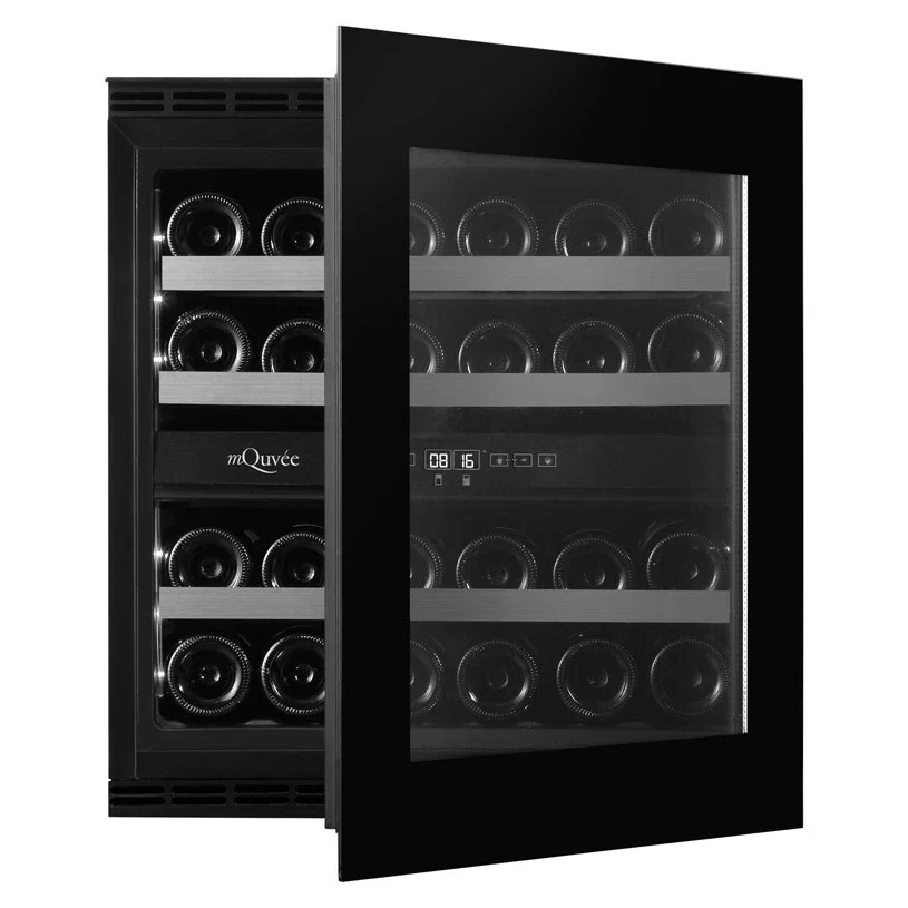 Vinoteca 25 botellas mQuvée WineKeeper Exclusive 25D Push/Pull doble zona FullGlass Black - Image 6
