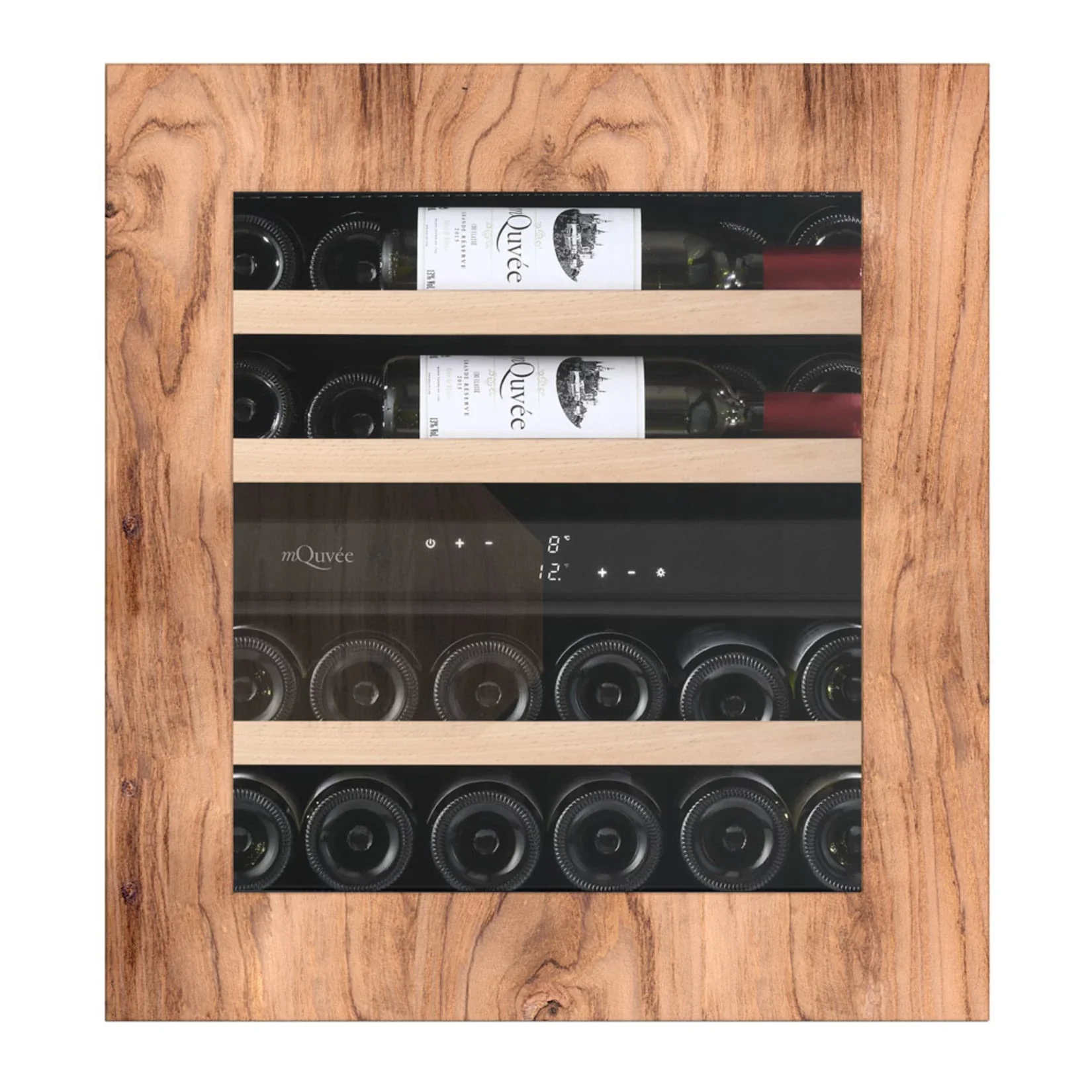 Vinoteca 26 botellas mQuvée WineKeeper Exclusive 25D Panel Ready Push-Pull doble zona - Image 2