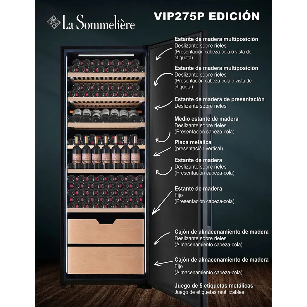 Vinoteca 273 botellas La Sommelière VIP275P EDITION - Image 14