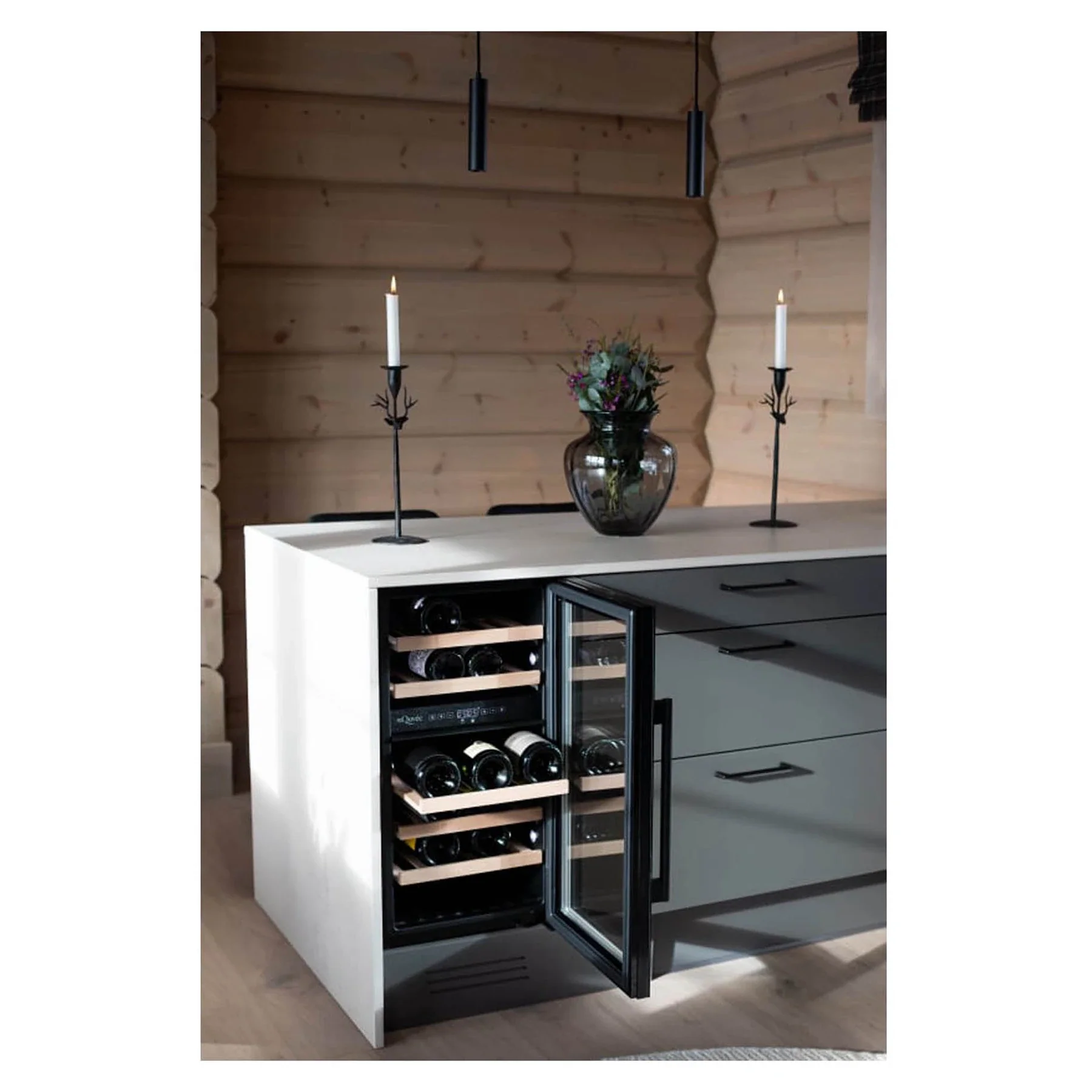 Vinoteca 28 botellas mQuvée WineCave 700 40D doble zona Anthracite Black - Image 4