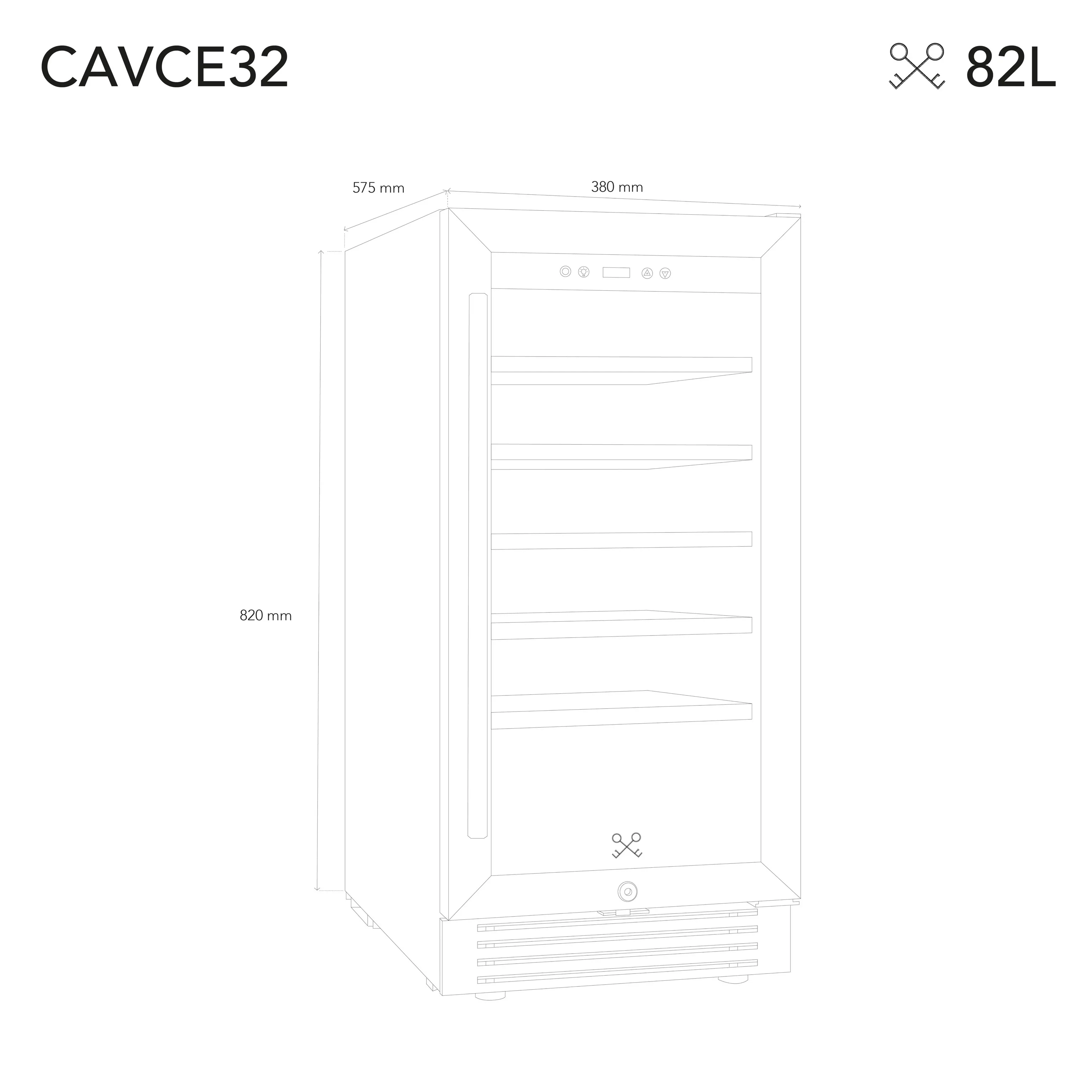 Vinoteca encastrable 32 botellas Les Petits Champs CAVCEB32 - Image 7