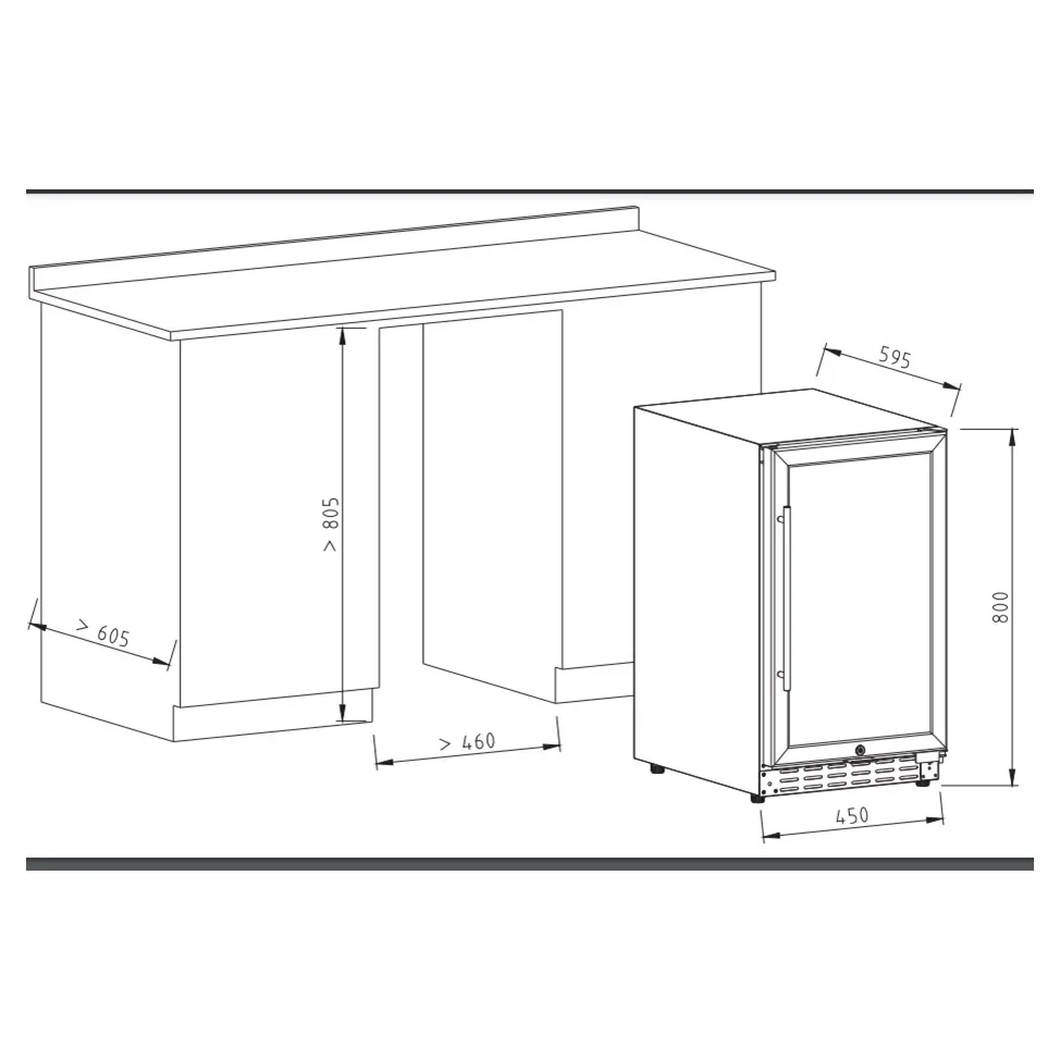 Vinoteca encastrable 33 botellas Vinobox V40 GC 2T Black doble zona - Image 8