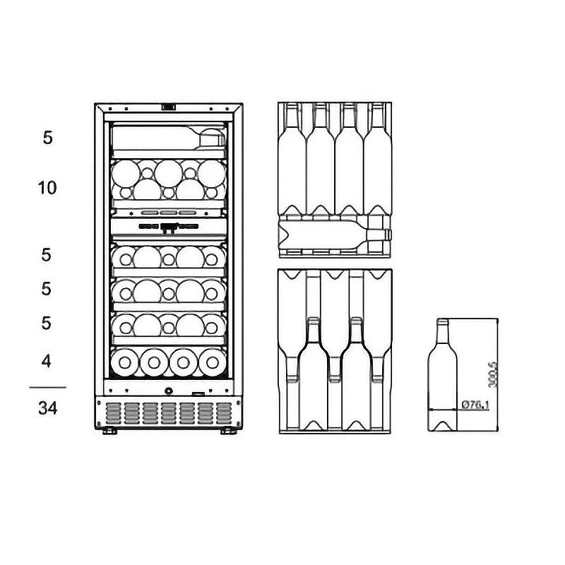 Vinoteca 34 botellas mQuvée WineCave Exclusive 780 40D Panel Ready - Image 7