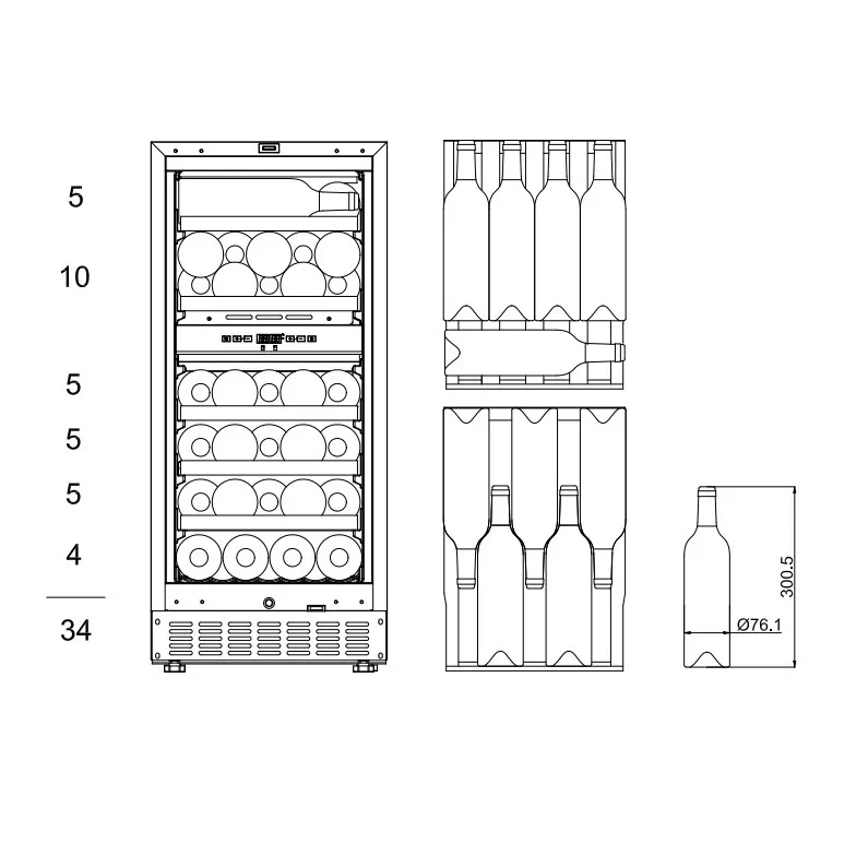 Vinoteca 34 botellas mQuvée WineCave 800 40D Stainless doble zona - Image 5