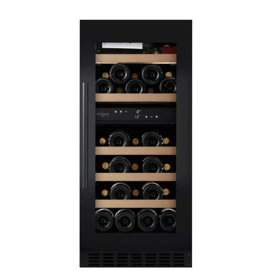 Vinoteca 34 botellas mQuvée WineCave 780 40D Anthracite Black doble zona