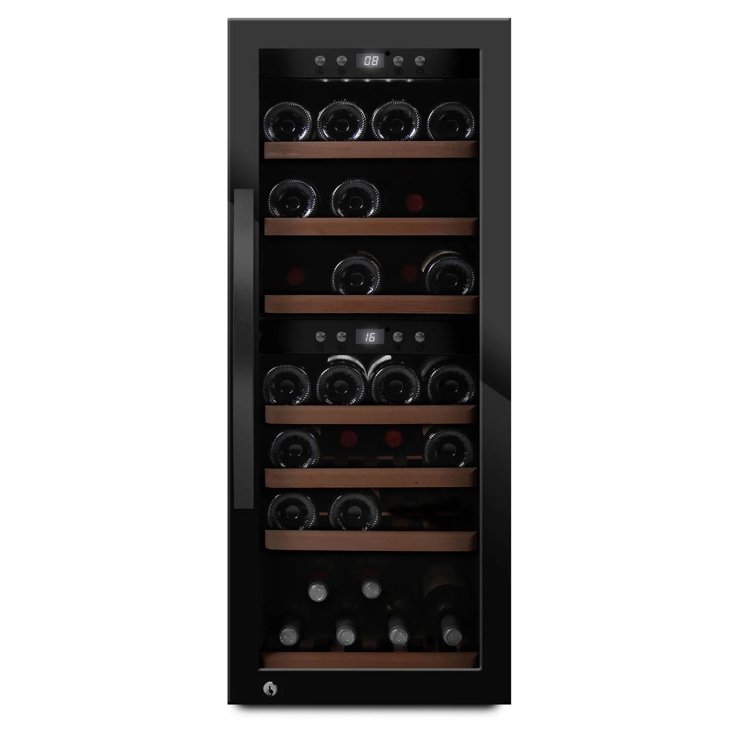 Vinoteca 38 botellas mQuvée WineExpert 38 doble zona Fullglass Black