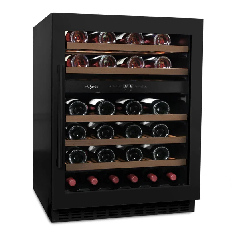 Vinoteca 45 botellas mQuvée WineCave 780 60D doble zona Anthracite Black