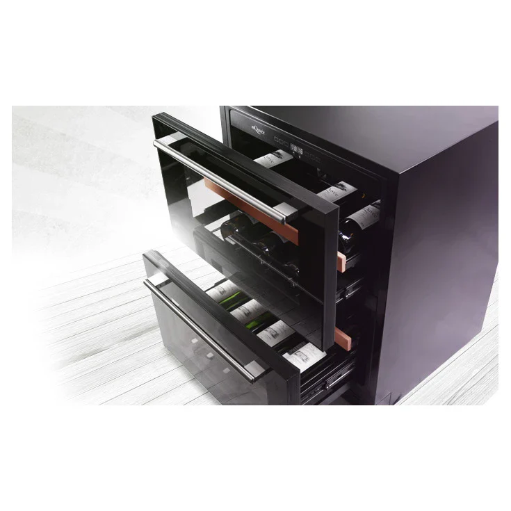 Vinoteca 45 botellas mQuvée WineCave 60DD doble zona Fullglasss Black - Image 6