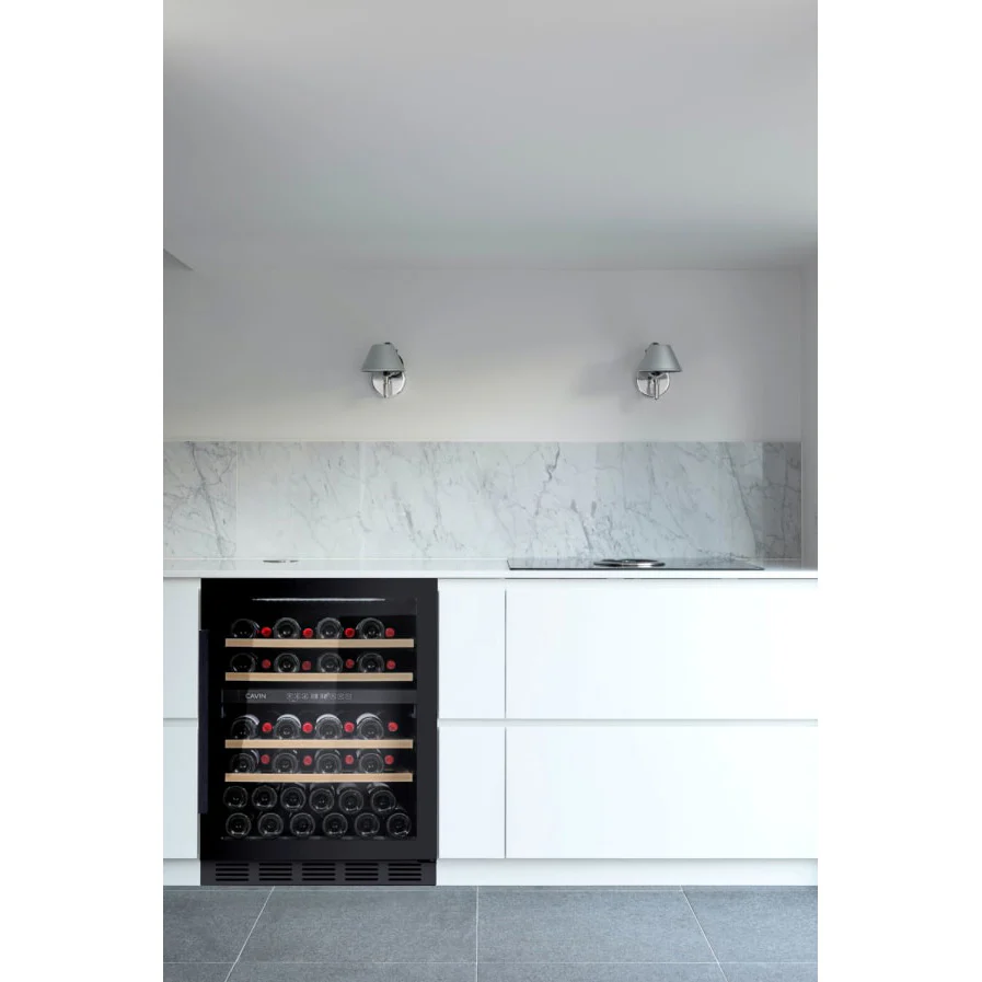 Vinoteca 46 botellas Cavin Arctic Collection 60D doble zona Full Glass Black - Image 2