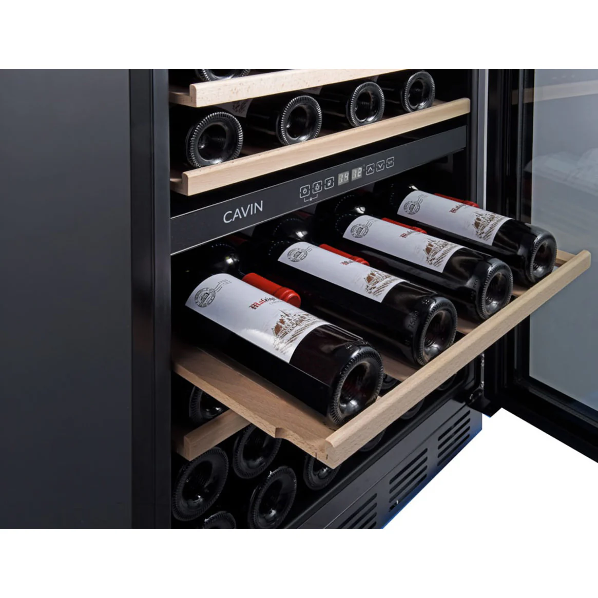 Vinoteca 46 botellas Cavin Arctic Collection 60D doble zona Full Glass Black - Image 6