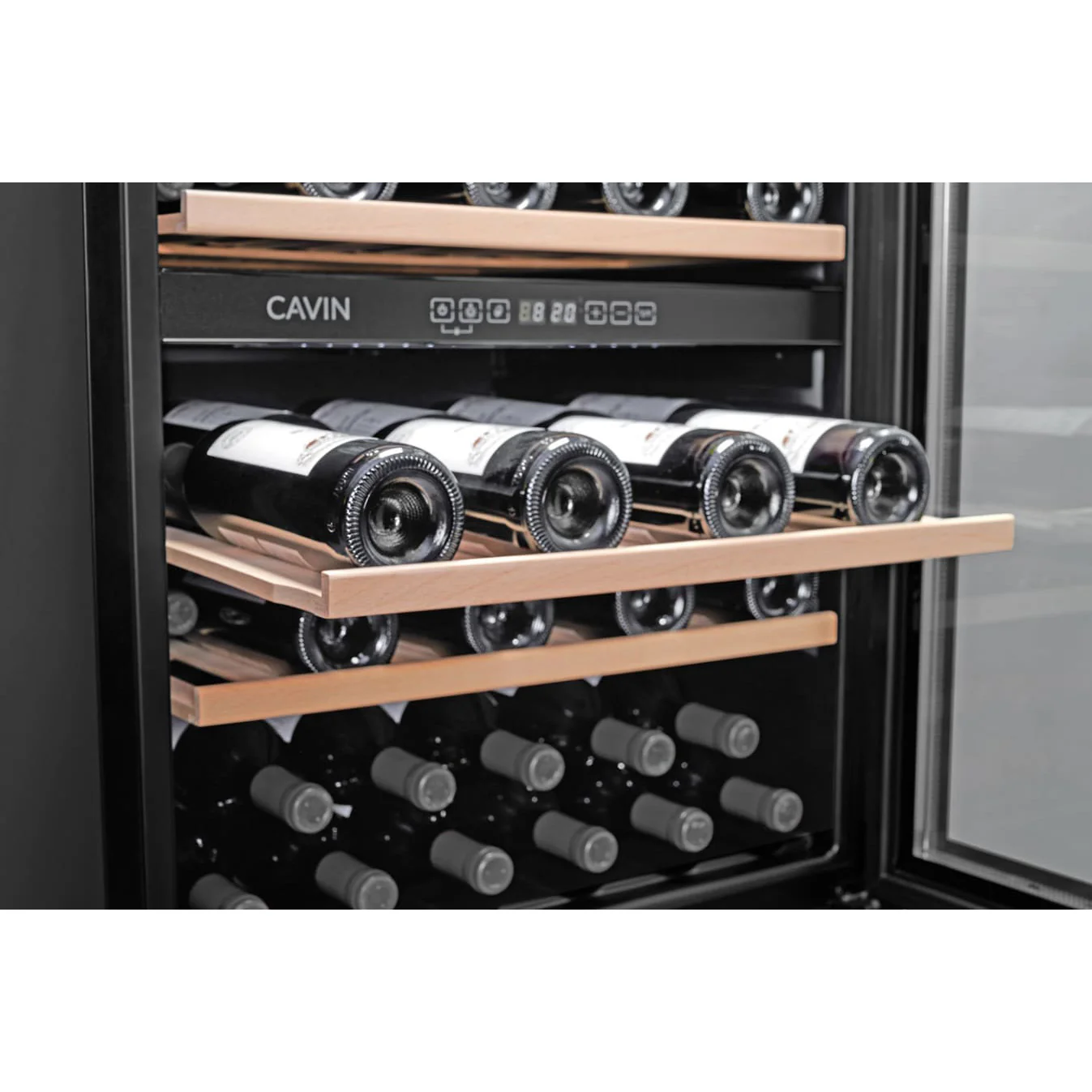 Vinoteca 46 botellas Cavin Arctic Collection 60D doble zona Full Glass Black - Image 7