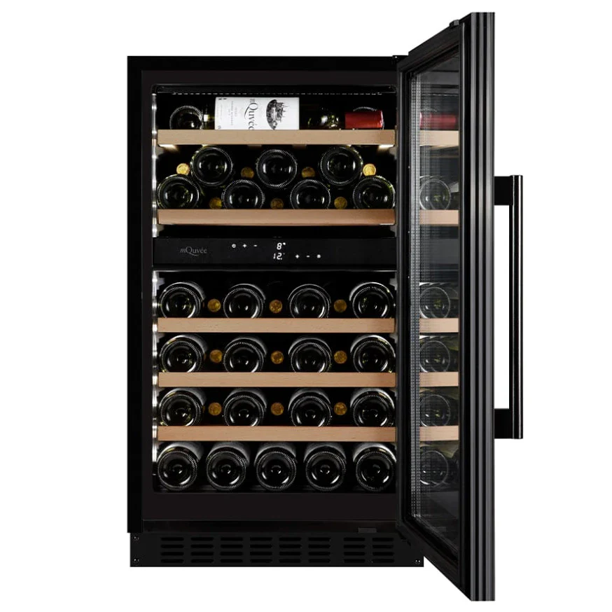 Vinoteca 46 botellas mQuvée WineCave 800 50D Fullglass Black doble zona - Image 3