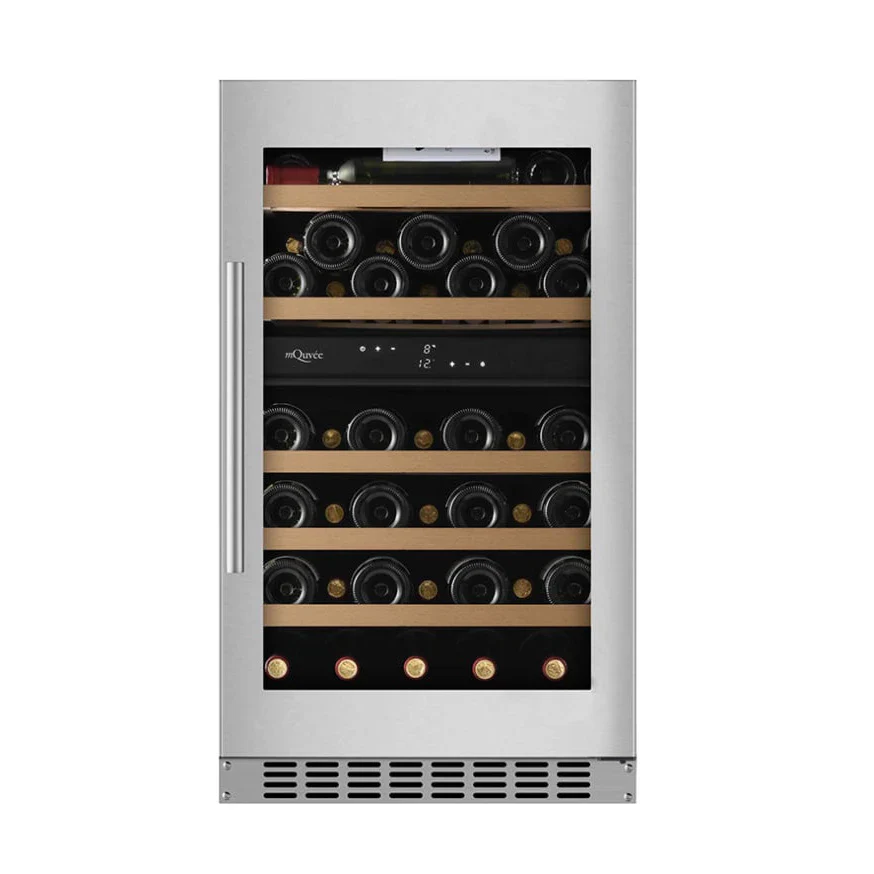 Vinoteca 46 botellas mQuvée WineCave 800 50D Fullglass Stainless doble zona