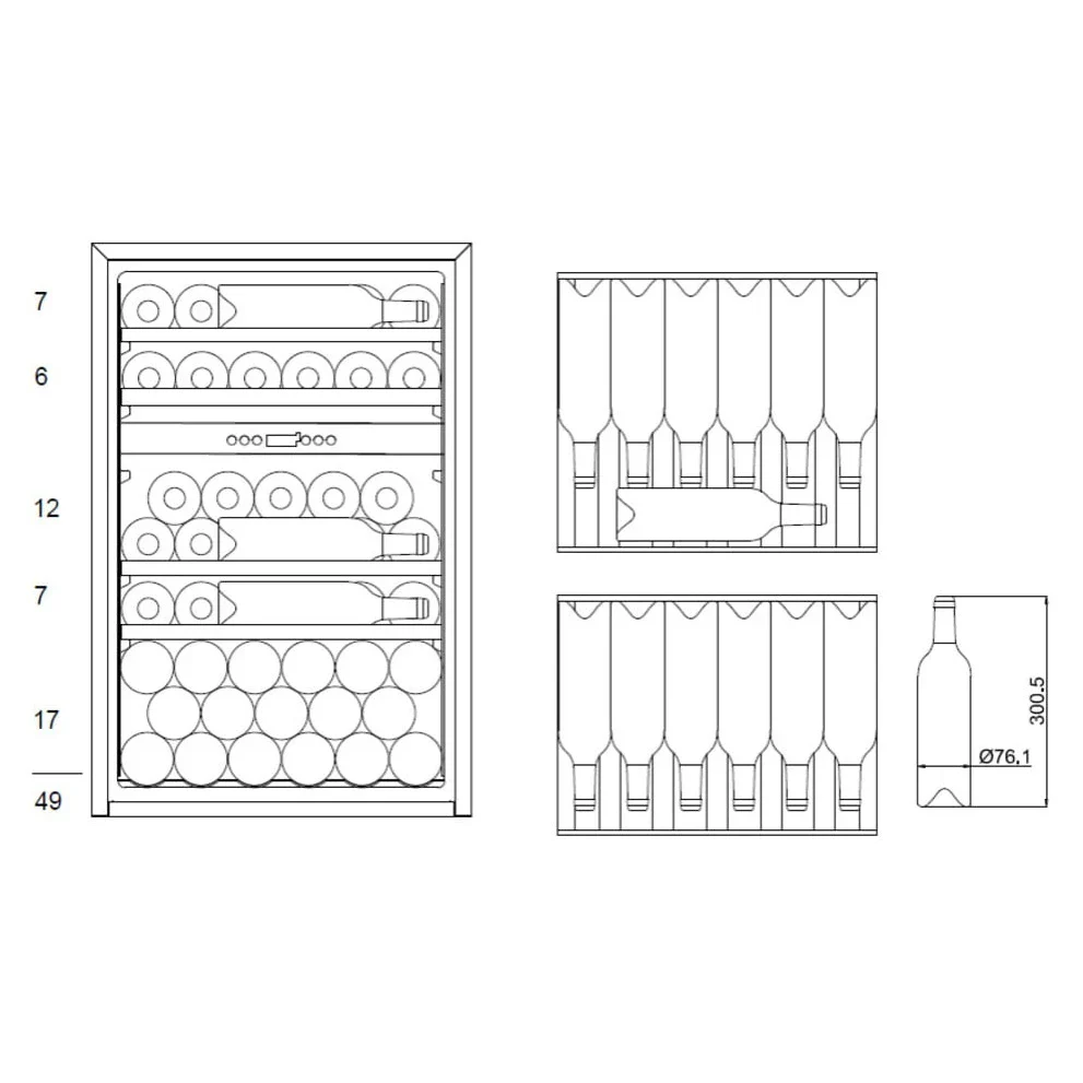 Vinoteca 49 botellas mQuvée WineKeeper 49D doble zona Stainless - Image 6