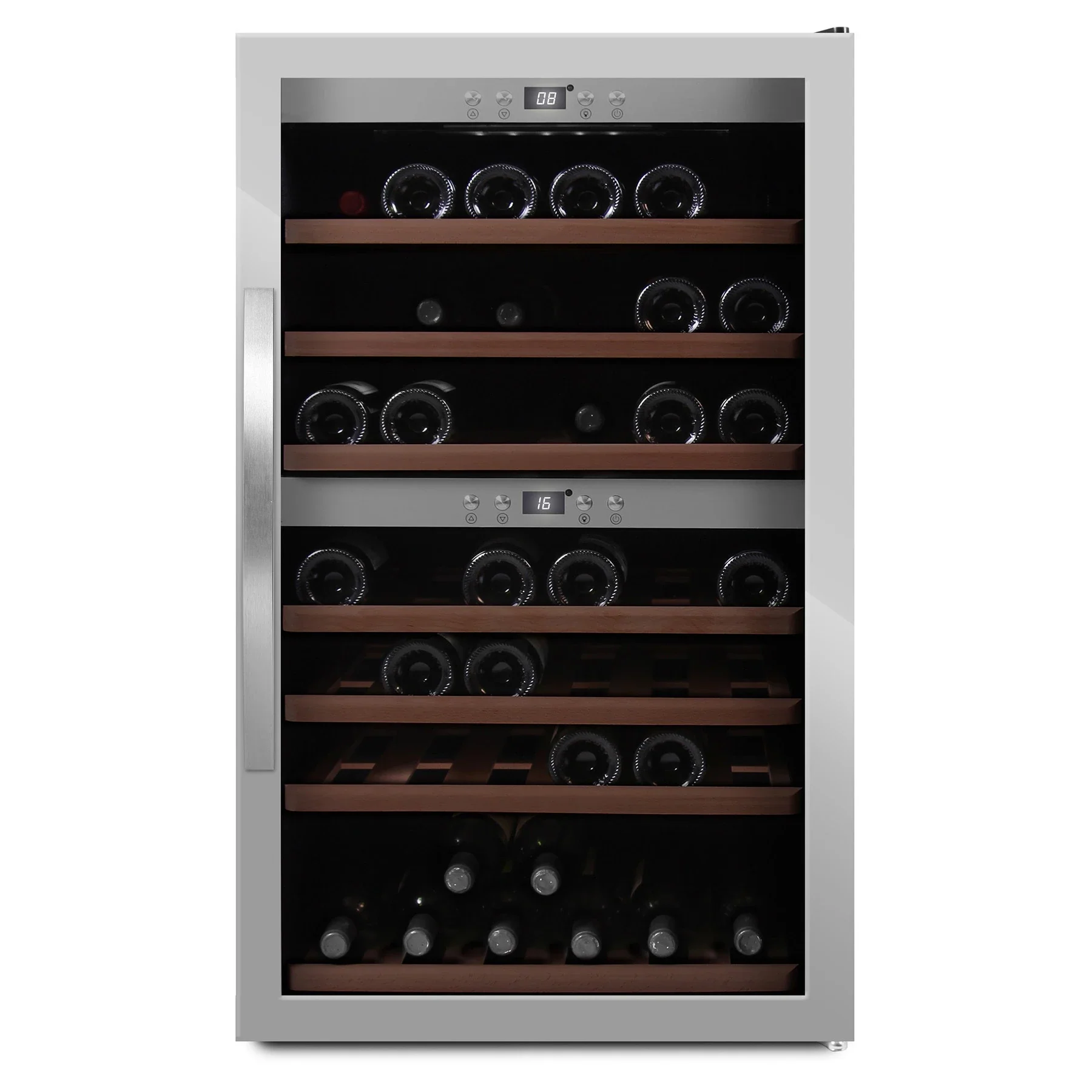 Vinoteca 66 botellas mQuvée WineExpert 66 doble zona Stainless