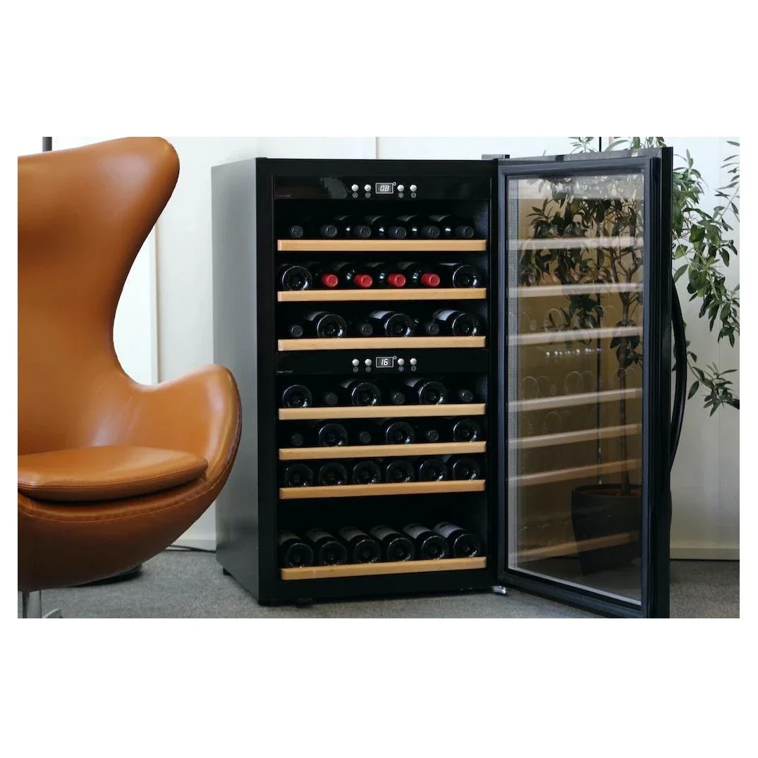 Vinoteca 66 botellas mQuvée WineExpert 66 doble zona Fullglass Black - Image 2