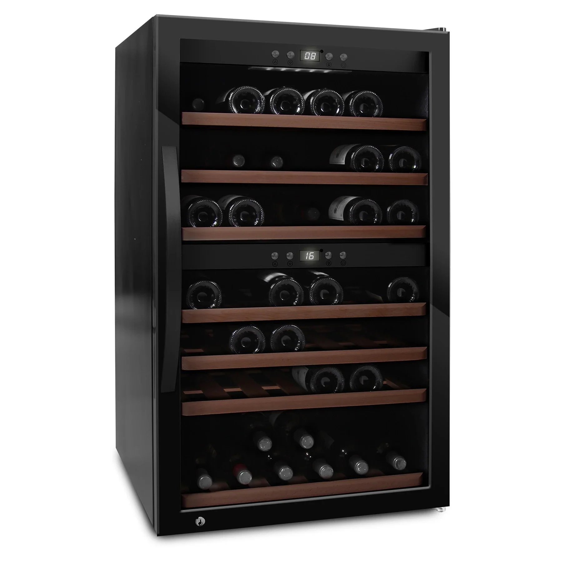 Vinoteca 66 botellas mQuvée WineExpert 66 doble zona Fullglass Black - Image 3