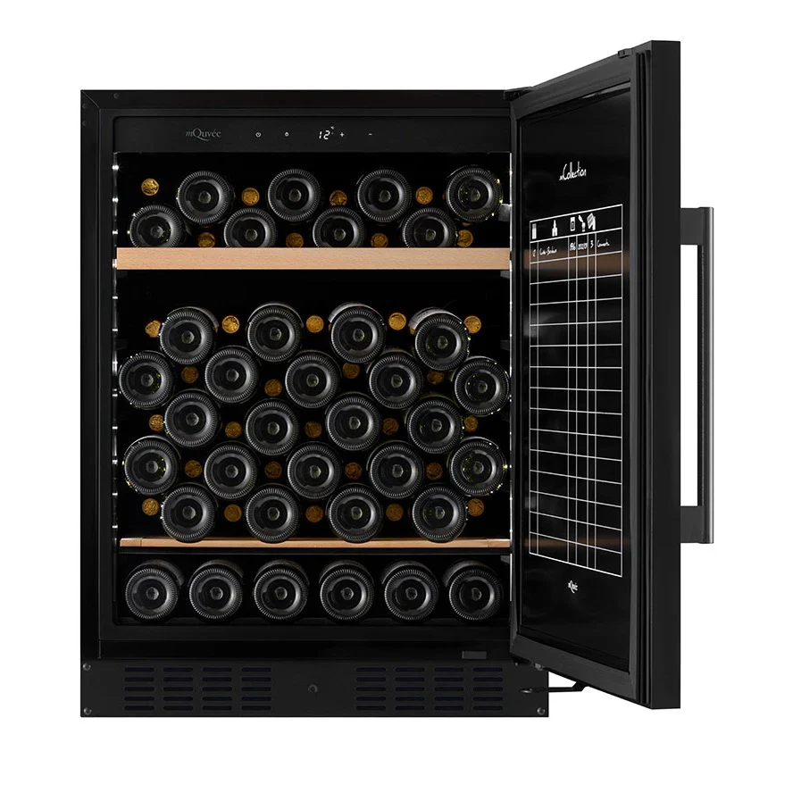 Vinoteca 66 botellas mQuvée WineStore 82 Anthracite Black