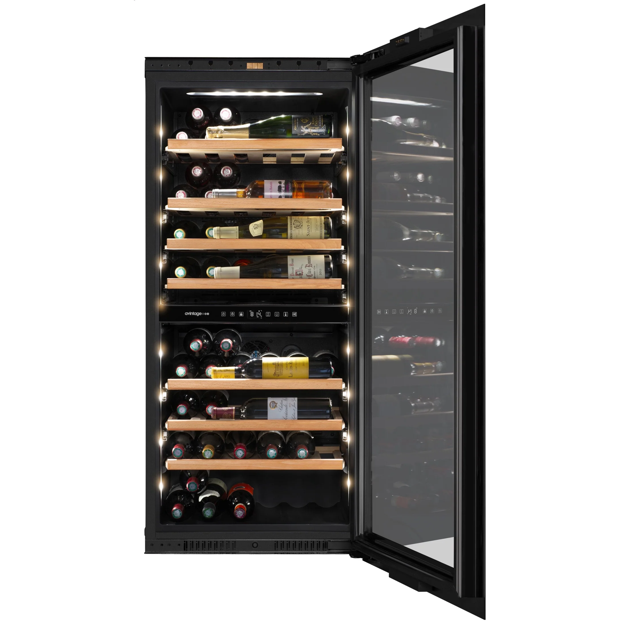 Vinoteca encastrable en columna 68 botellas Avintage AVI122PLATINUM doble zona - Image 6