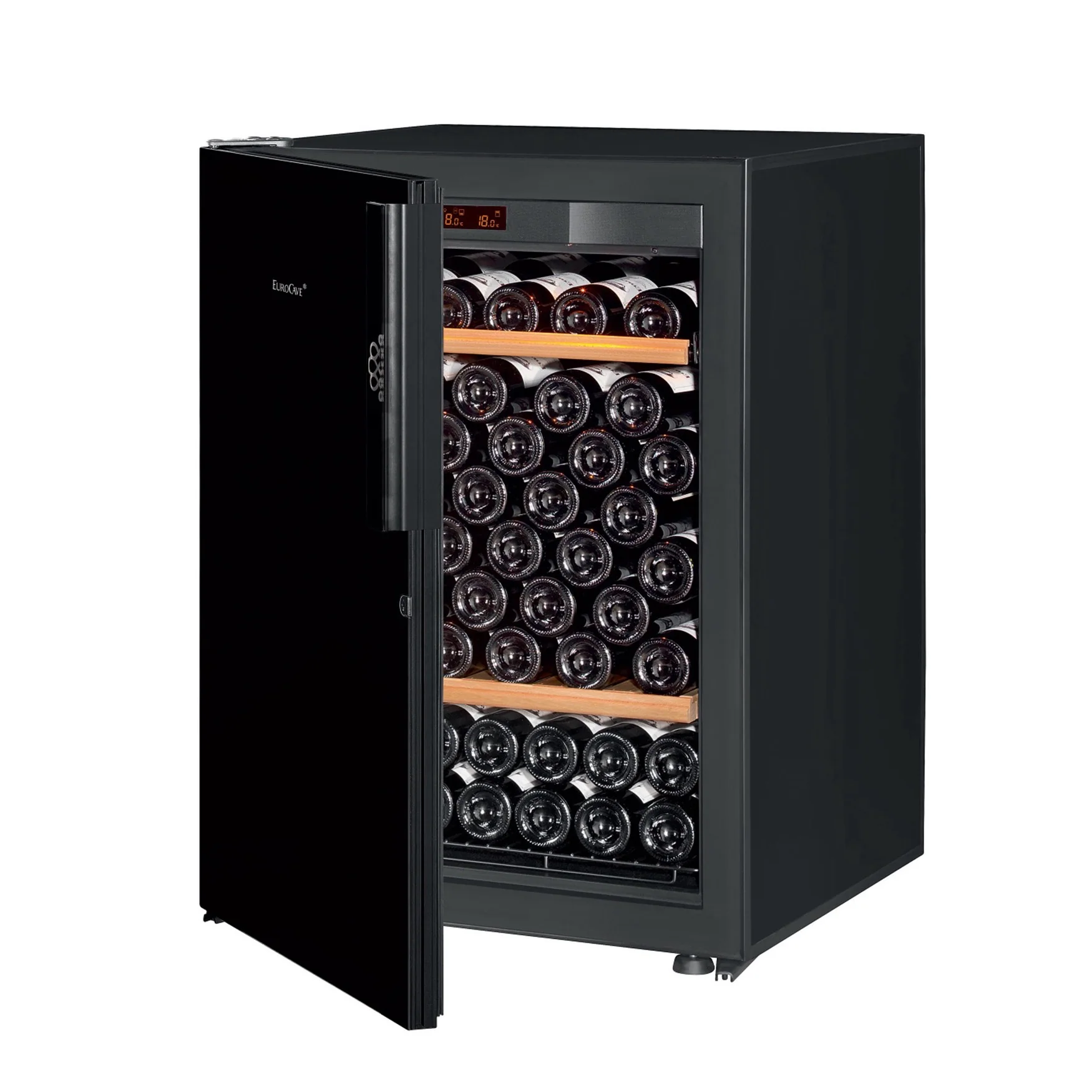 Vinoteca 74 botellas EuroCave Pure SBP5 Multitemperatura Black Piano - Image 3
