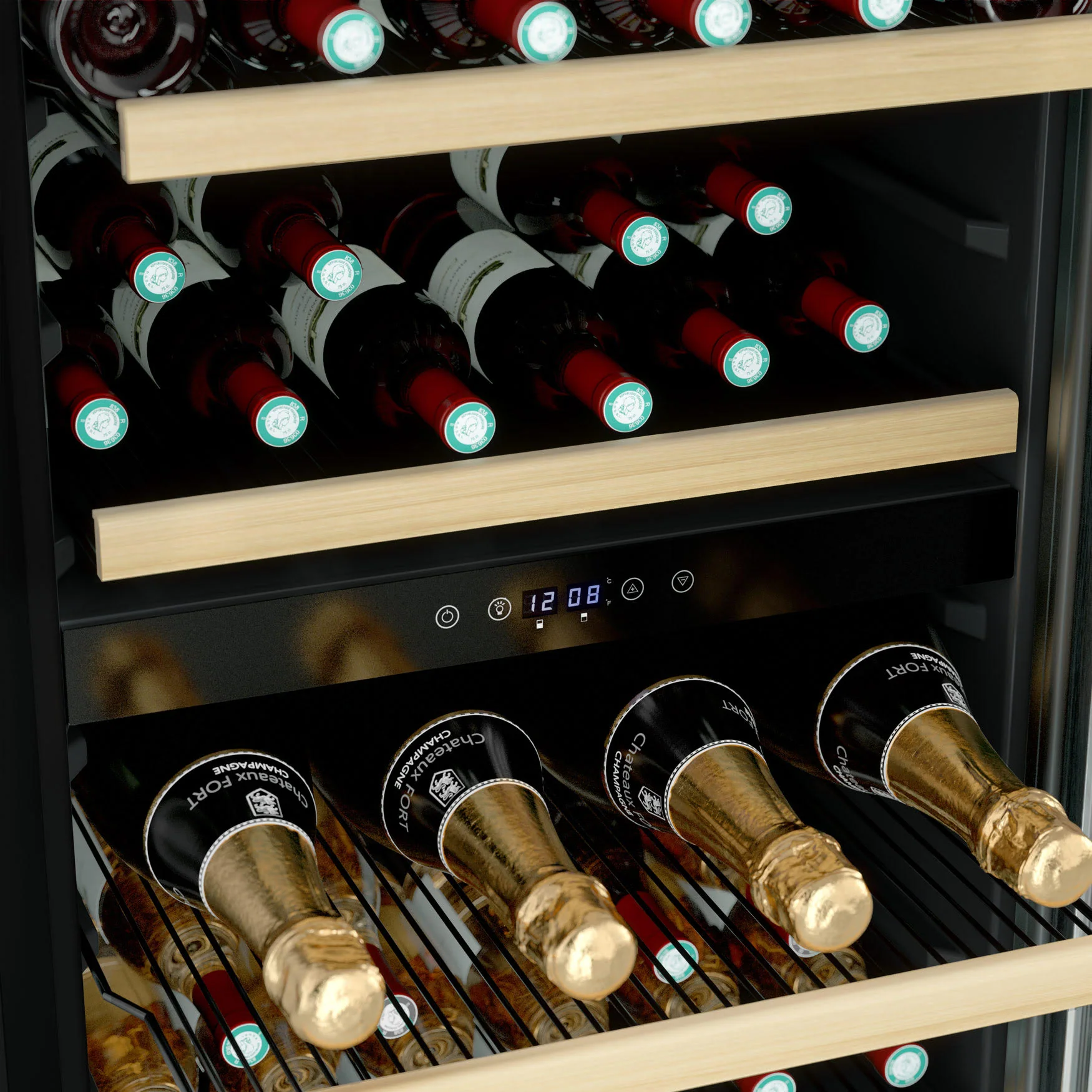 Vinoteca 91 botellas Les Petits Champs CAVCD91 doble zona - Image 4