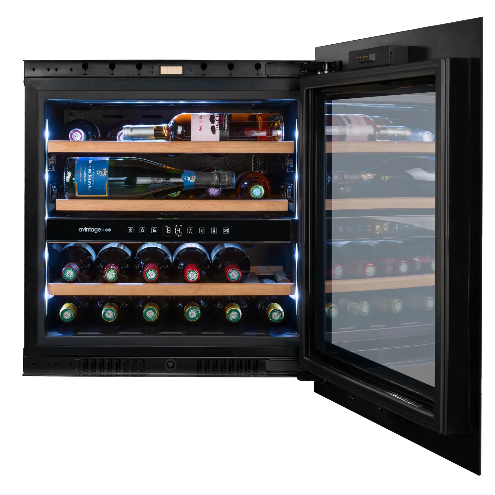 Vinoteca encastrable en columna 24 botellas Avintage AVI60PLATINUM doble zona - Image 5